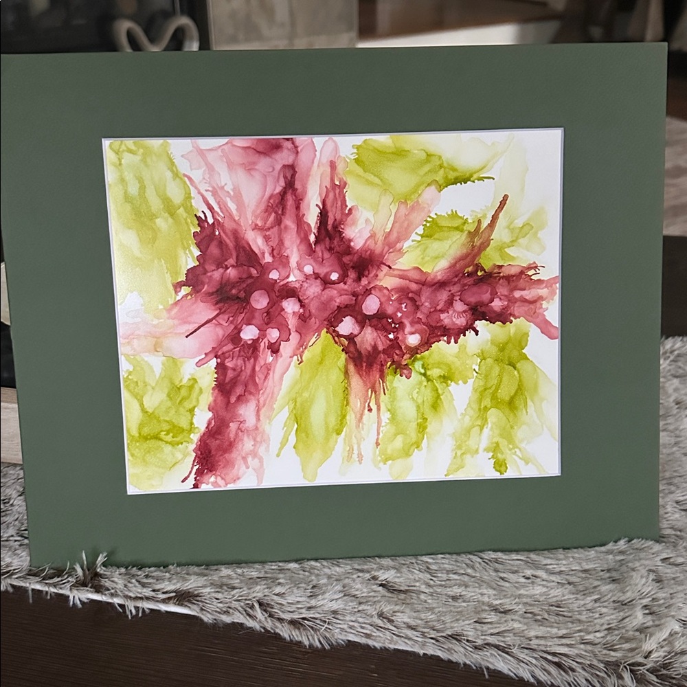 Hand crafted original abstract wall decor alcohol ink painting